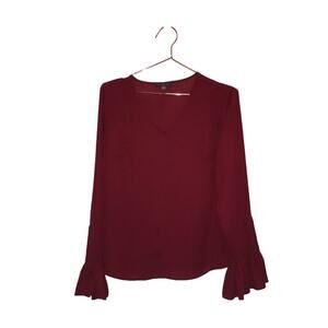 The Limited Pleated Bell Sleeve Blouse - Size Small